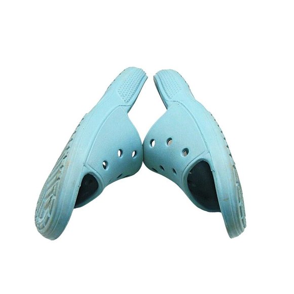 Crocs Iconic Comfort Slides Sandals Slip On Shoes Blue Flats M7- W9 Foam Footbed - Picture 9 of 9